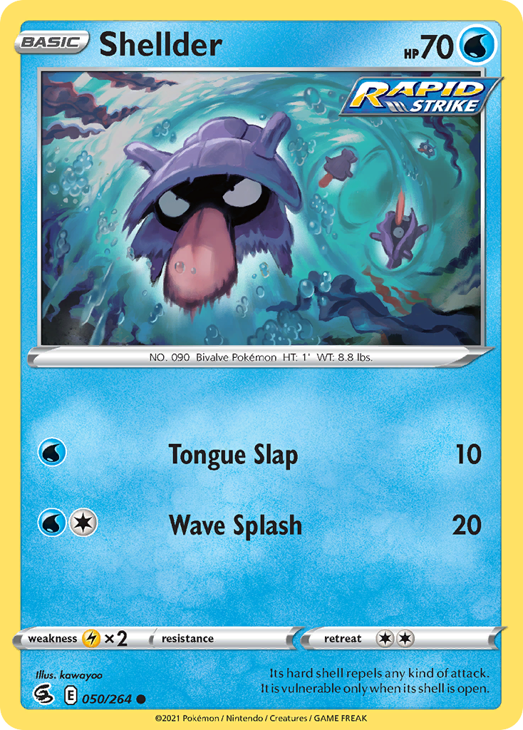 Shellder – Fusion Strike 050/264 Pokémon card