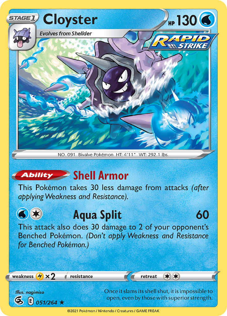 Cloyster – Fusion Strike 051/264 Pokémon card