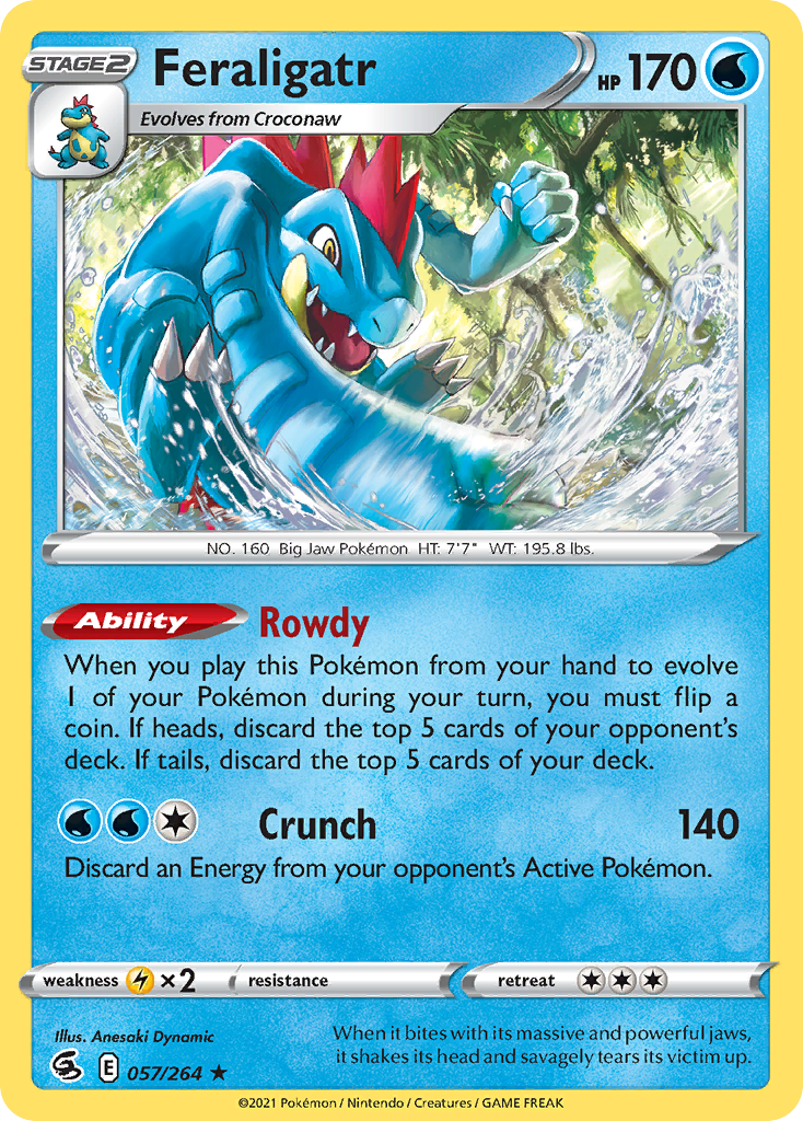 Feraligatr – Fusion Strike 057/264 Pokémon card