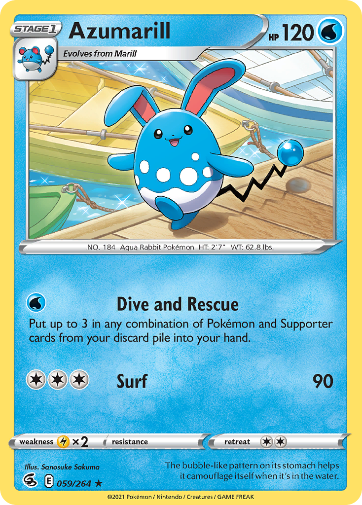 Azumarill – Fusion Strike 059/264 Pokémon card