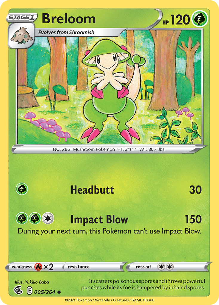 Breloom – Fusion Strike 005/264 Pokémon card