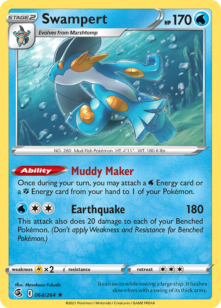 Swampert – Fusion Strike 064/264 Pokémon card
