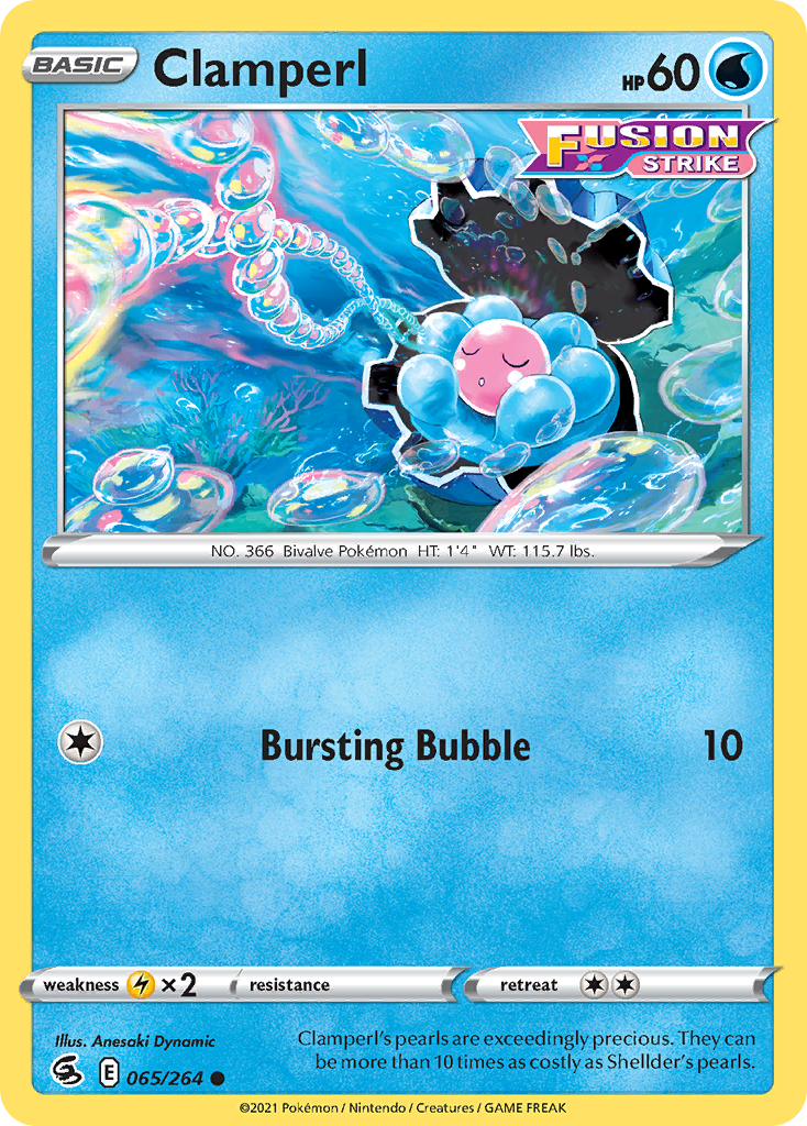 Clamperl – Fusion Strike 065/264 Pokémon card