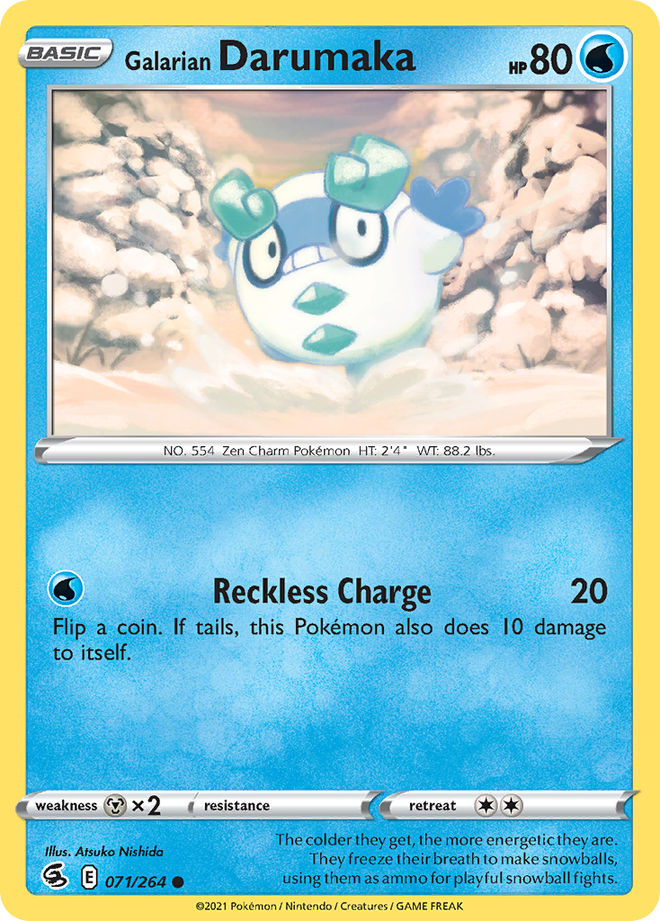 Galarian Darumaka – Fusion Strike 071/264 Pokémon card