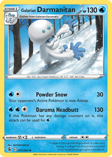 Galarian Darmanitan - Fusion Strike 72