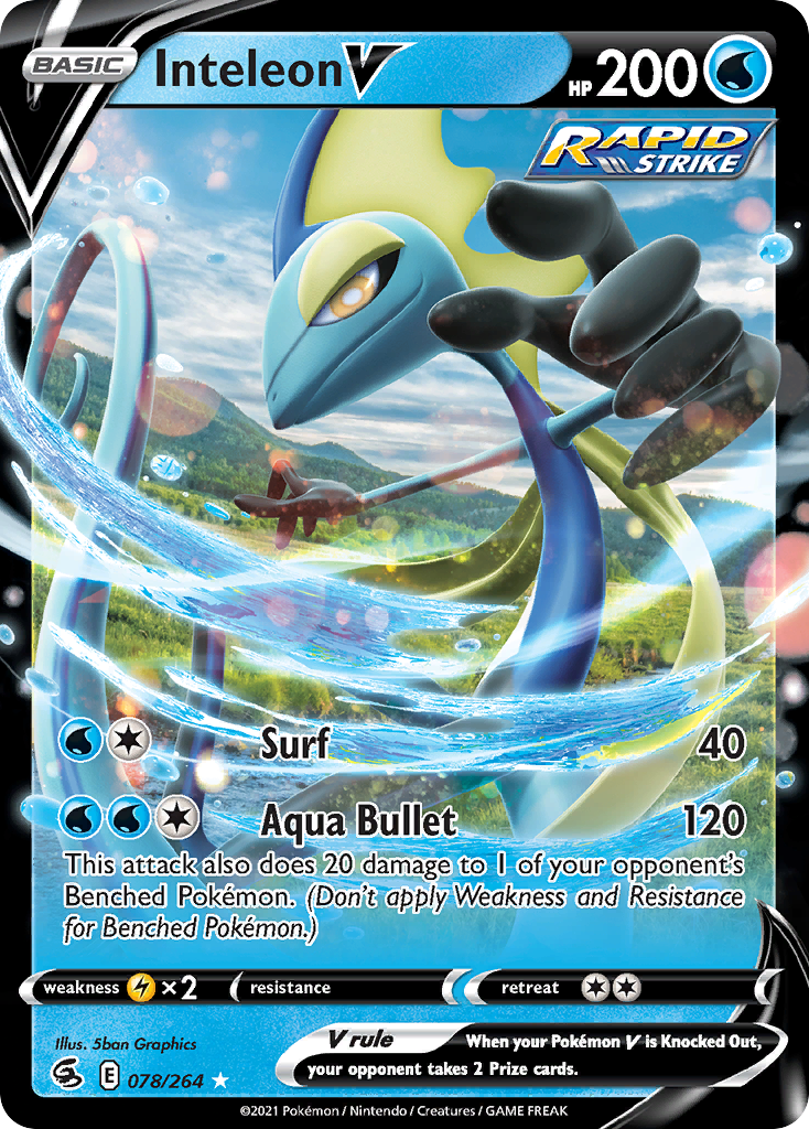 Inteleon V – Fusion Strike 078/264 Pokémon card