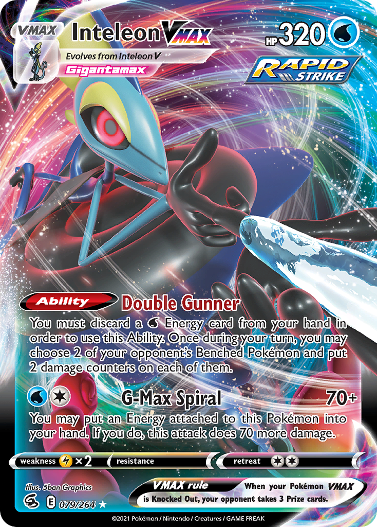 Inteleon VMAX – Fusion Strike 079/264 Pokémon card