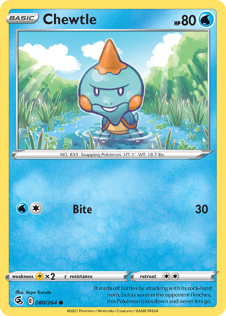 Chewtle – Fusion Strike 080/264 Pokémon card