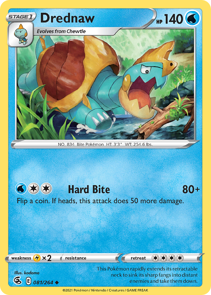 Drednaw – Fusion Strike 081/264 Pokémon card