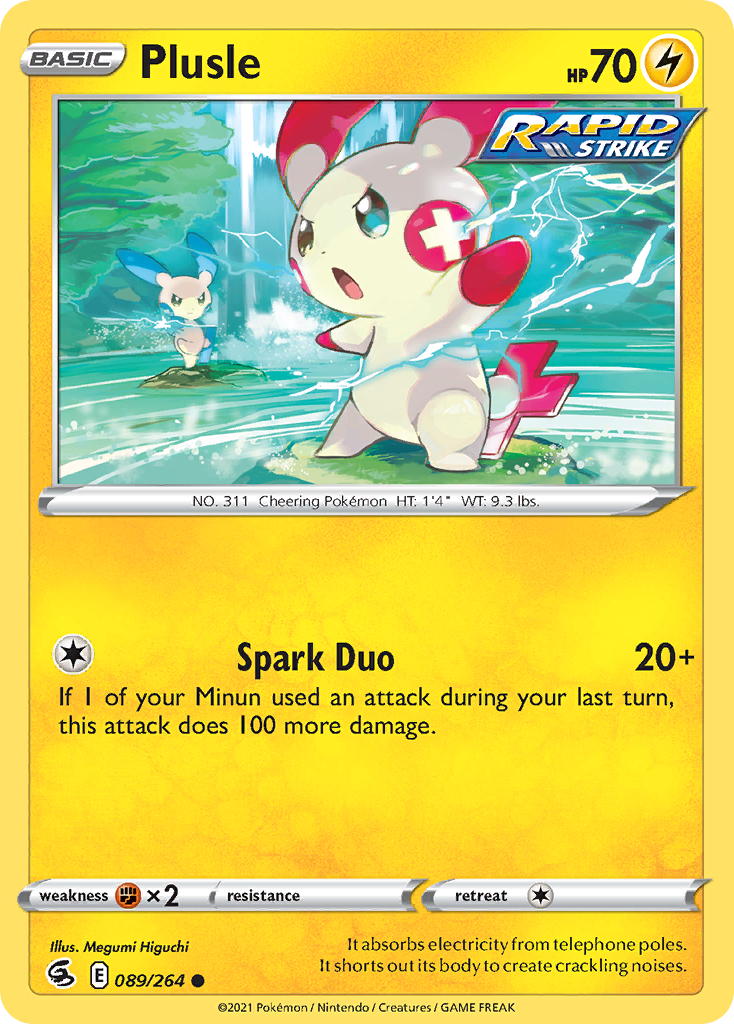 Plusle – Fusion Strike 089/264 Pokémon card