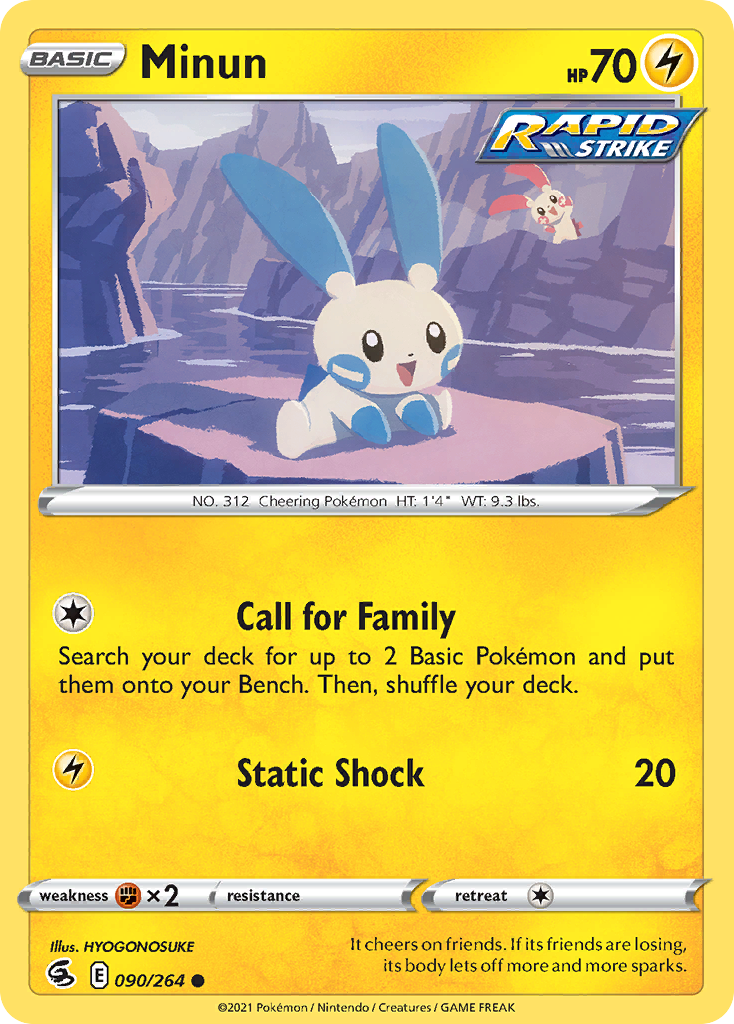 Minun – Fusion Strike 090/264 Pokémon card