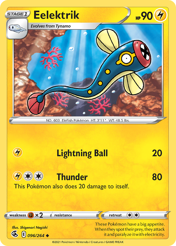 Eelektrik – Fusion Strike 096/264 Pokémon card