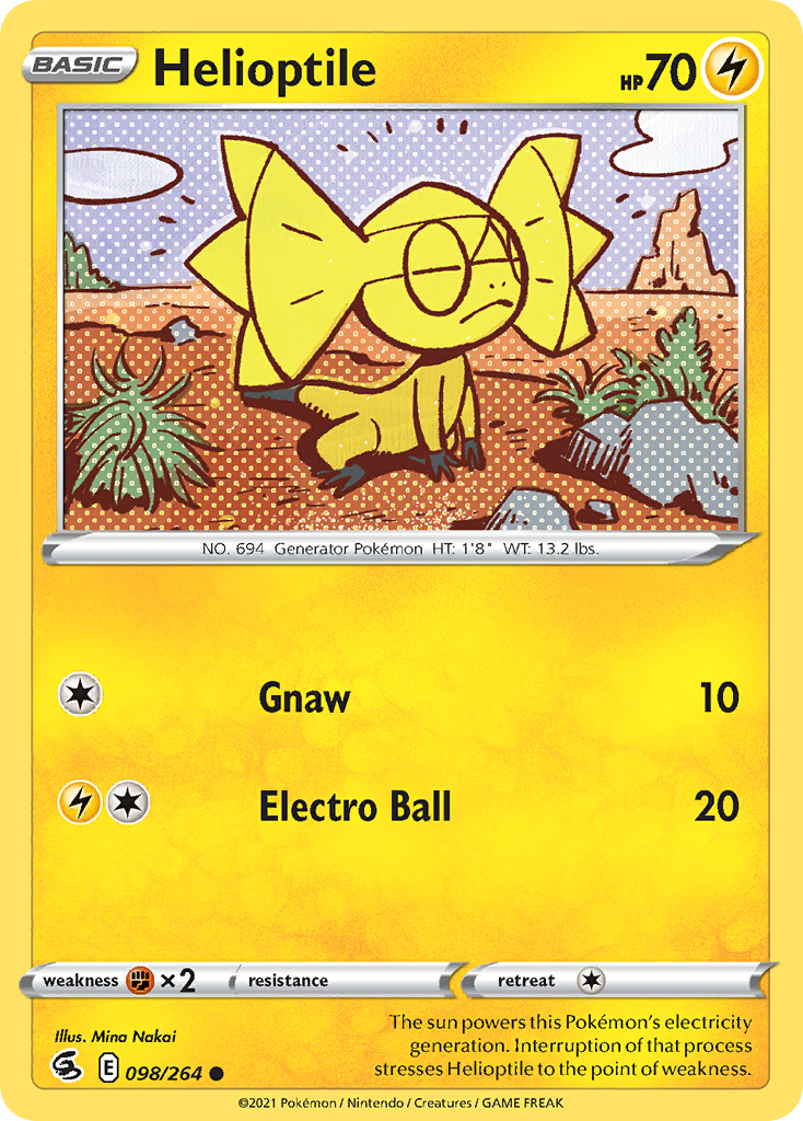Helioptile – Fusion Strike 098/264 Pokémon card