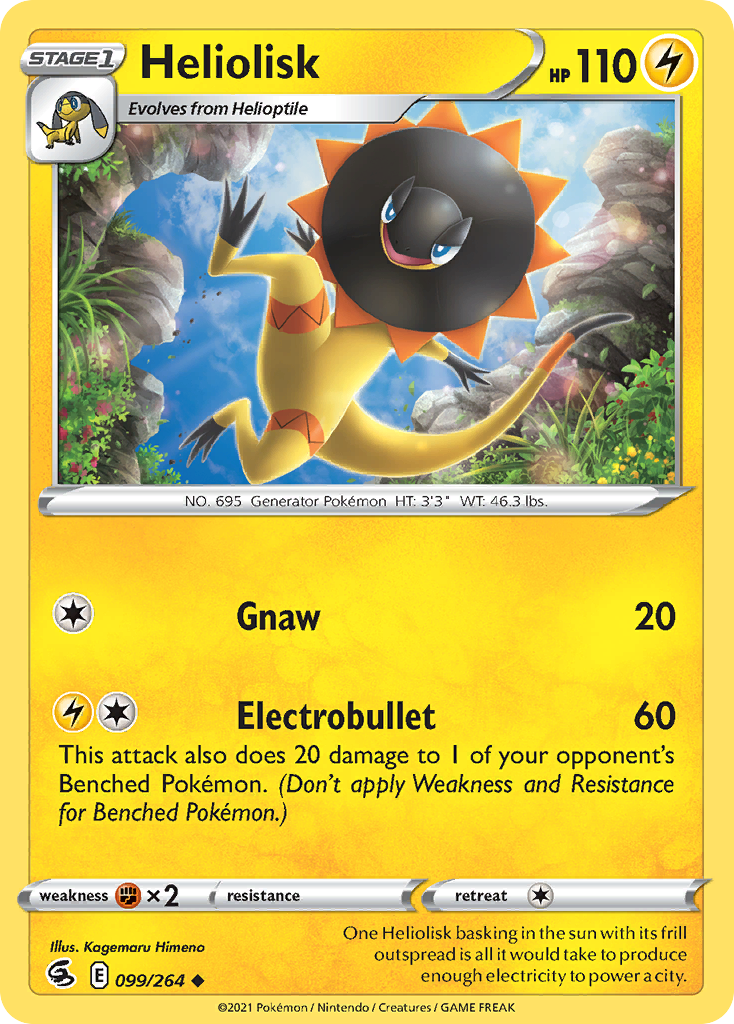 Heliolisk – Fusion Strike 099/264 Pokémon card