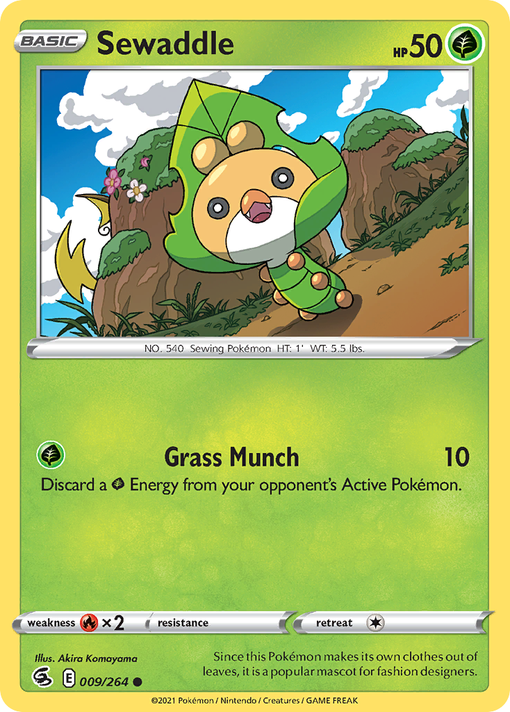 Sewaddle – Fusion Strike 009/264 Pokémon card