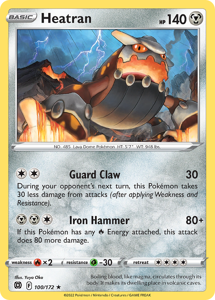 Heatran – Brilliant Stars 100/172 Pokémon card