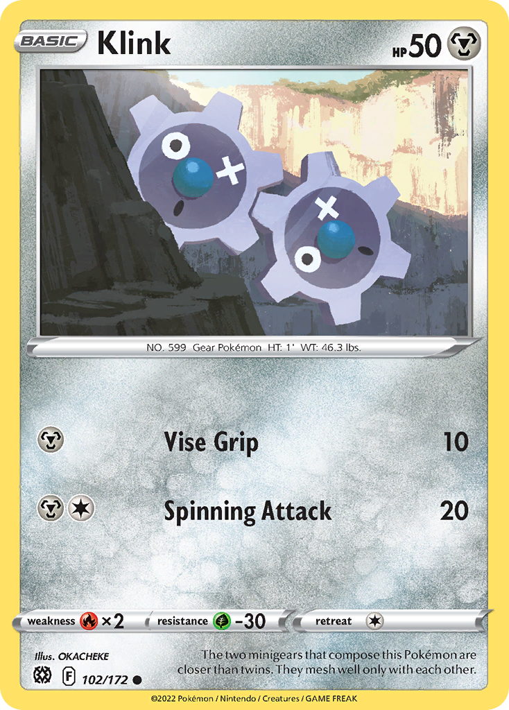Klink – Brilliant Stars 102/172 Pokémon card