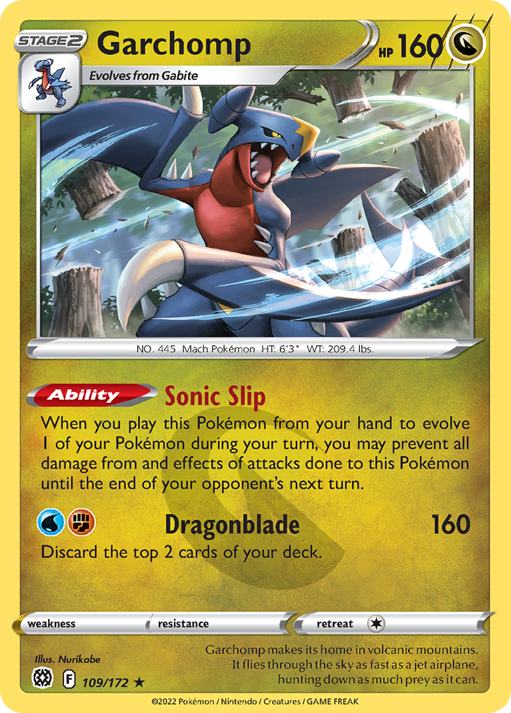 Garchomp – Brilliant Stars 109/172 Pokémon card
