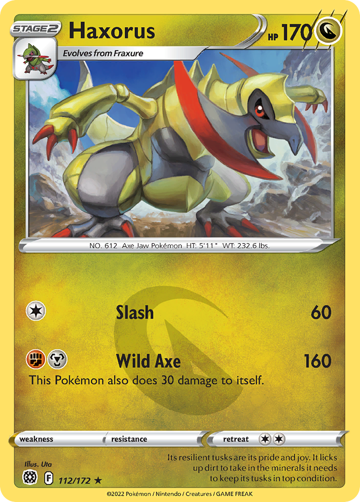 Haxorus – Brilliant Stars 112/172 Pokémon card