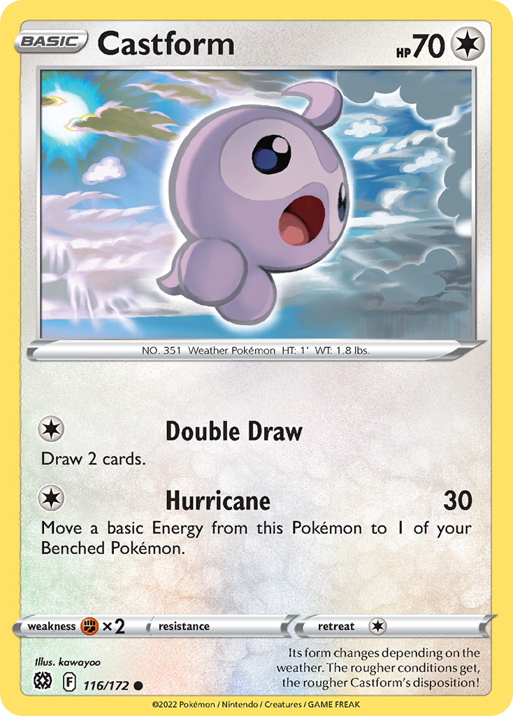 Castform – Brilliant Stars 116/172 Pokémon card