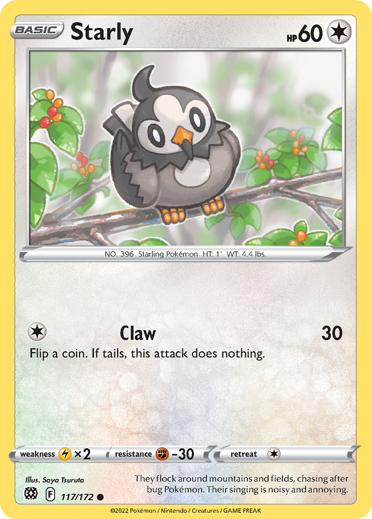 Starly – Brilliant Stars 117/172 Pokémon card