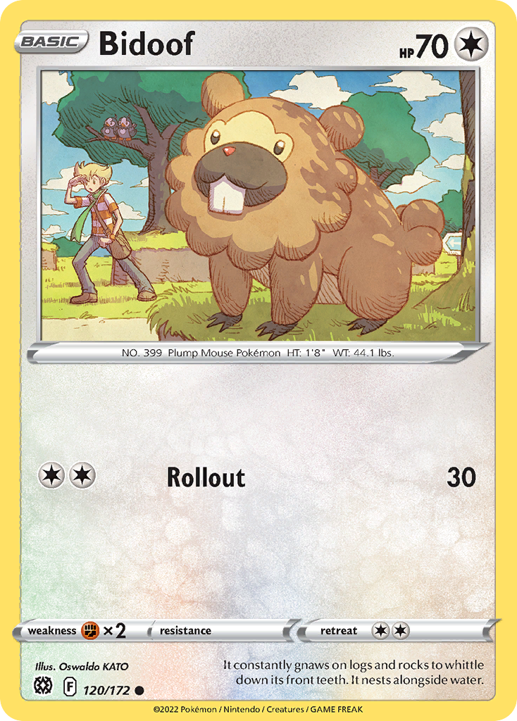 Bidoof – Brilliant Stars 120/172 Pokémon card