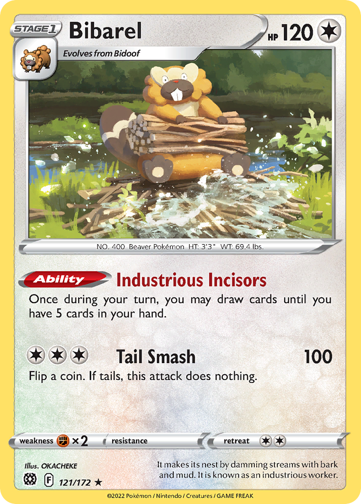 Bibarel – Brilliant Stars 121/172 Pokémon card