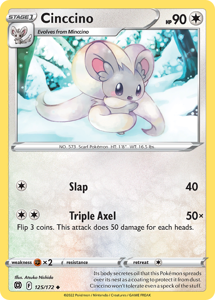 Cinccino – Brilliant Stars 125/172 Pokémon card