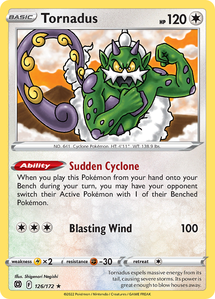 Tornadus – Brilliant Stars 126/172 Pokémon card