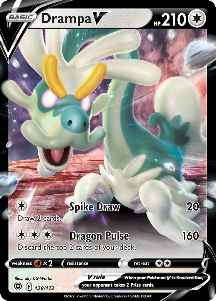 Drampa V – Brilliant Stars 128/172 Pokémon card