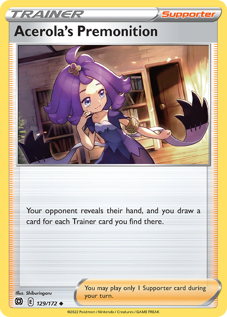 Acerola's Premonition – Brilliant Stars 129/172 Pokémon card