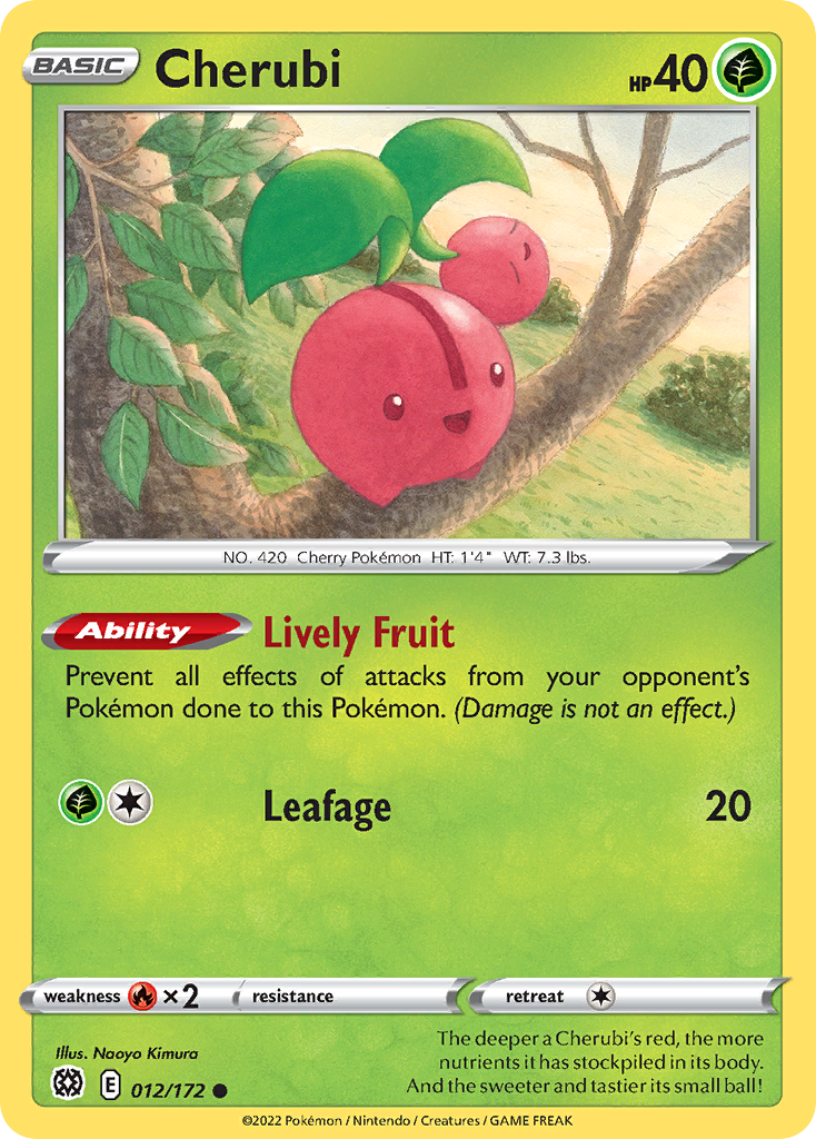 Cherubi – Brilliant Stars 012/172 Pokémon card