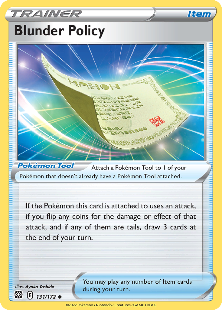 Blunder Policy – Brilliant Stars 131/172 Pokémon card