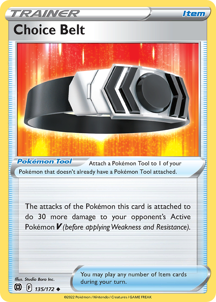 Choice Belt – Brilliant Stars 135/172 Pokémon card