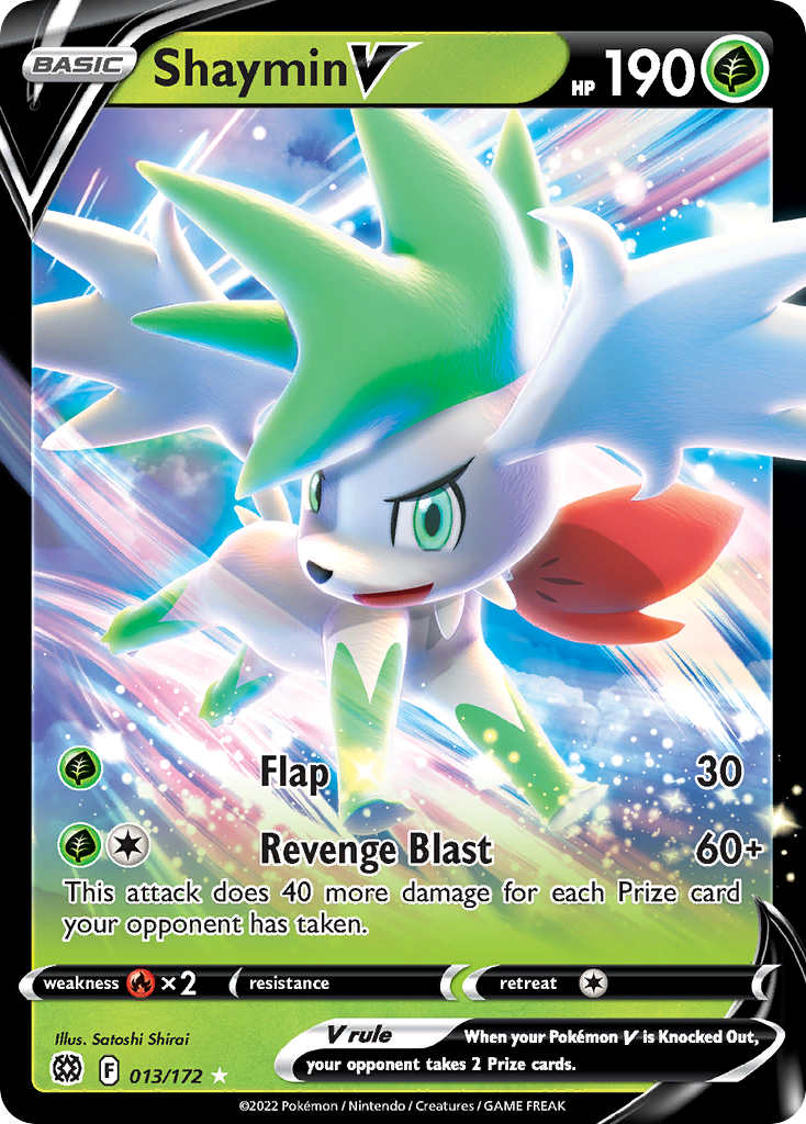 Shaymin V – Brilliant Stars 013/172 Pokémon card