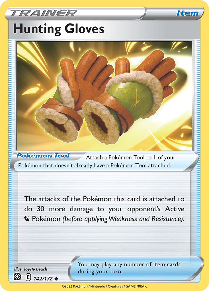 Hunting Gloves – Brilliant Stars 142/172 Pokémon card