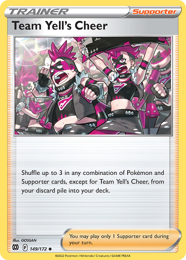 Team Yell's Cheer – Brilliant Stars 149/172 Pokémon card