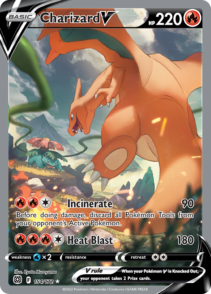 Charizard V – Brilliant Stars 154/172 Pokémon card