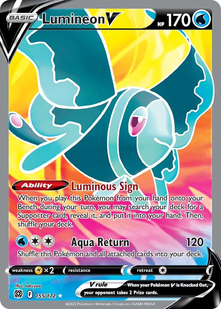 Lumineon V – Brilliant Stars 155/172 Pokémon card