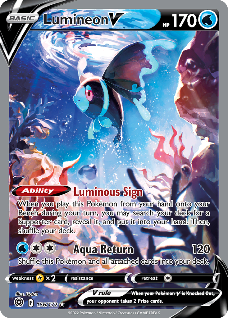 Lumineon V – Brilliant Stars 156/172 Pokémon card
