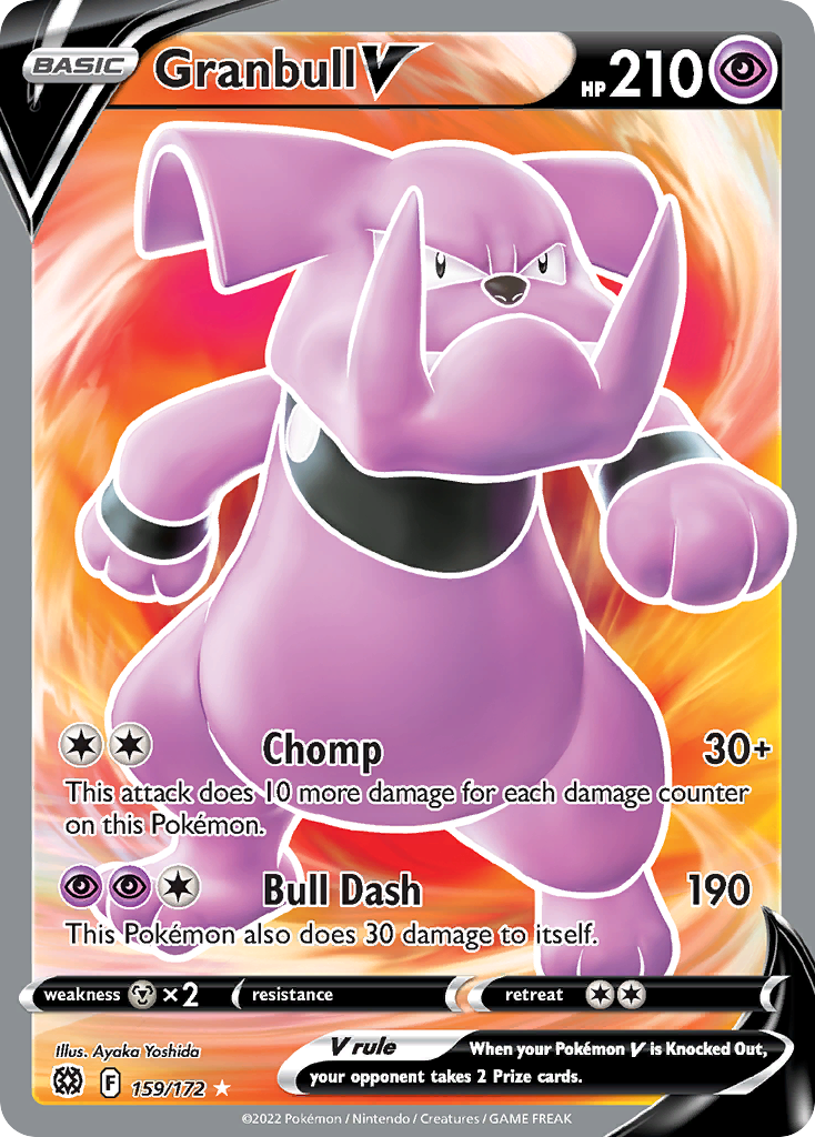 Granbull V – Brilliant Stars 159/172 Pokémon card