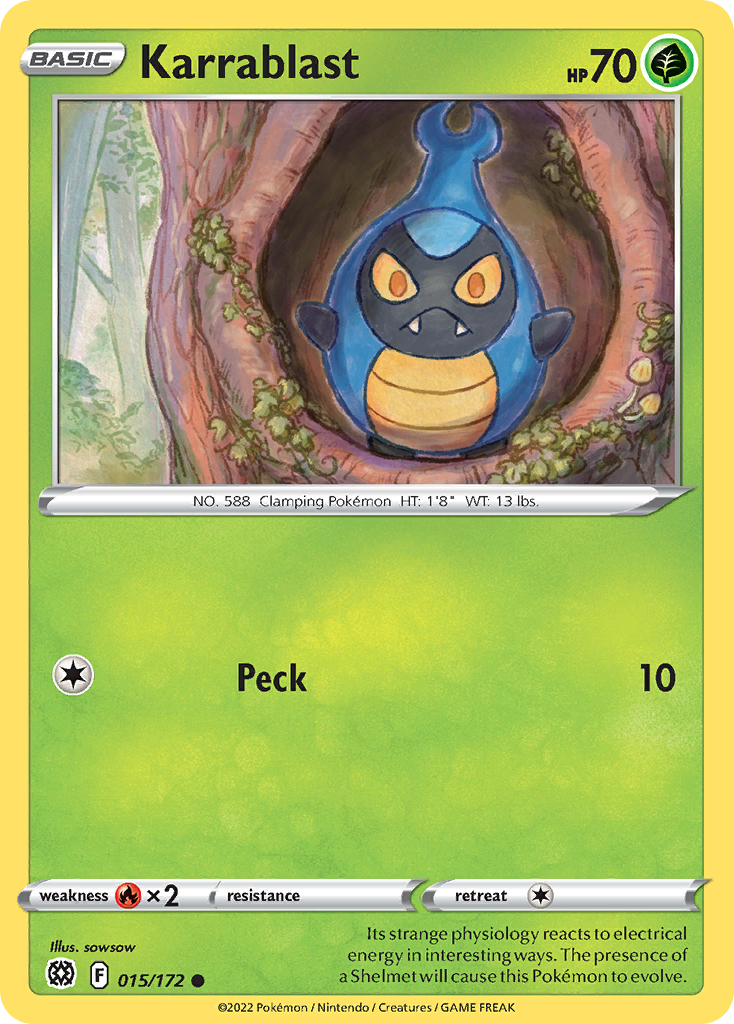Karrablast – Brilliant Stars 015/172 Pokémon card