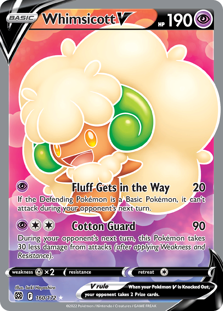 Whimsicott V – Brilliant Stars 160/172 Pokémon card