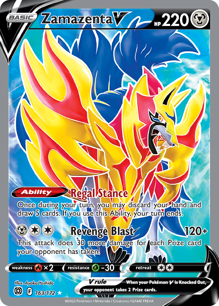 Zamazenta V – Brilliant Stars 163/172 Pokémon card