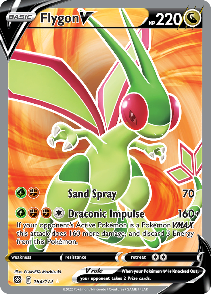 Flygon V – Brilliant Stars 164/172 Pokémon card