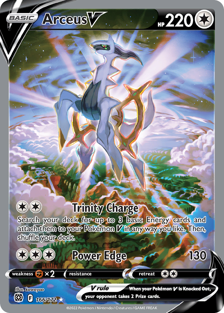 Arceus V – Brilliant Stars 166/172 Pokémon card