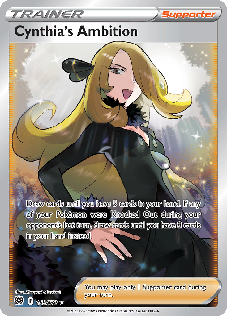 Cynthia's Ambition – Brilliant Stars 169/172 Pokémon card