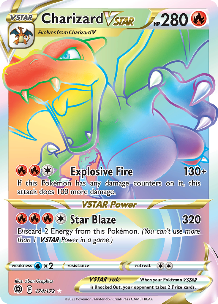 Charizard VSTAR – Brilliant Stars 174/172 Pokémon card