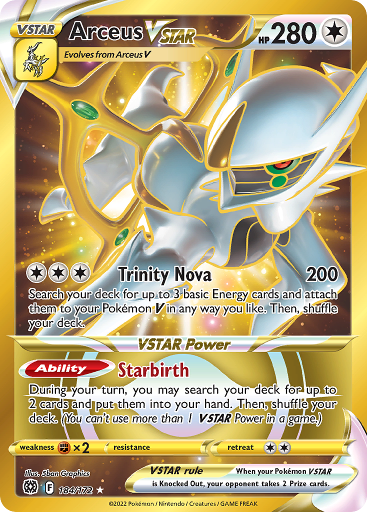 Arceus VSTAR – Brilliant Stars 184/172 Pokémon card