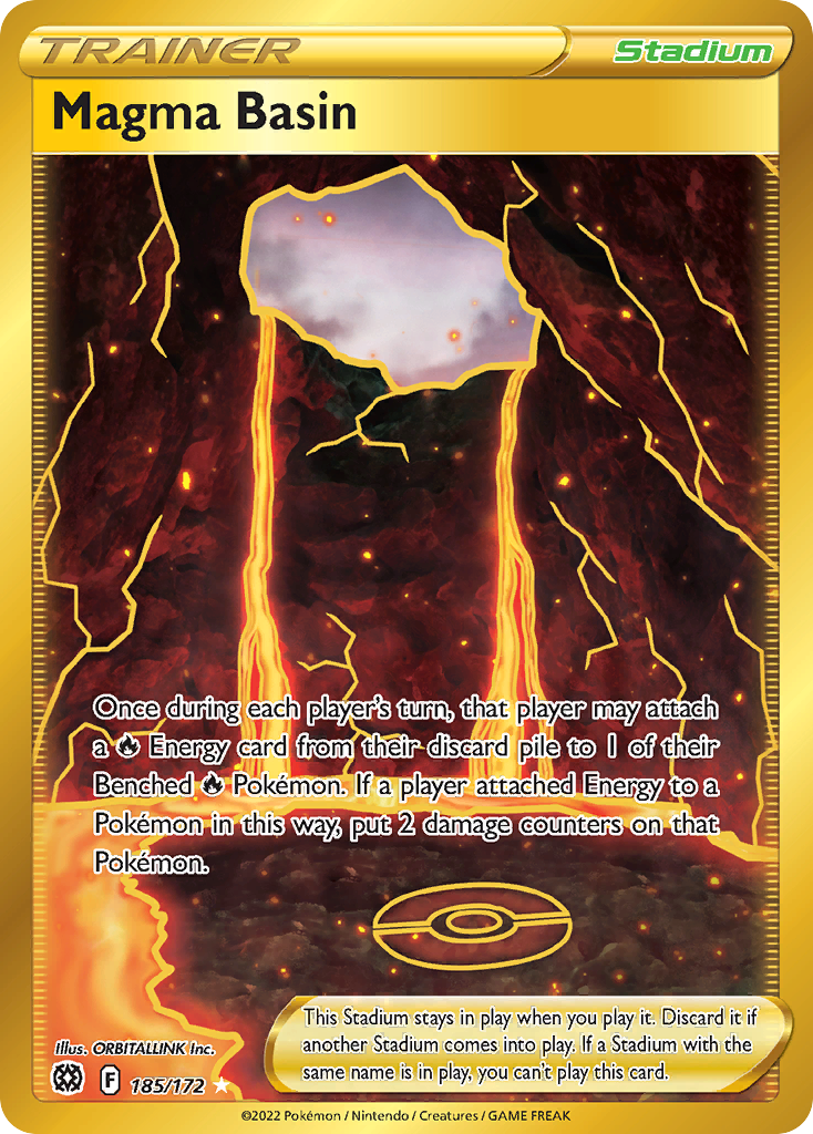 Magma Basin – Brilliant Stars 185/172 Pokémon card